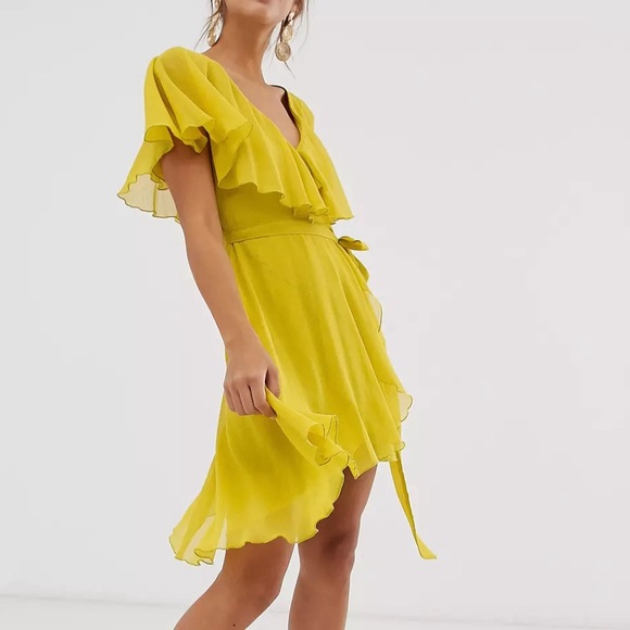ASOS chartreuse dress - Picture 4 of 7